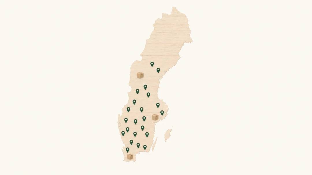 karta över förråd