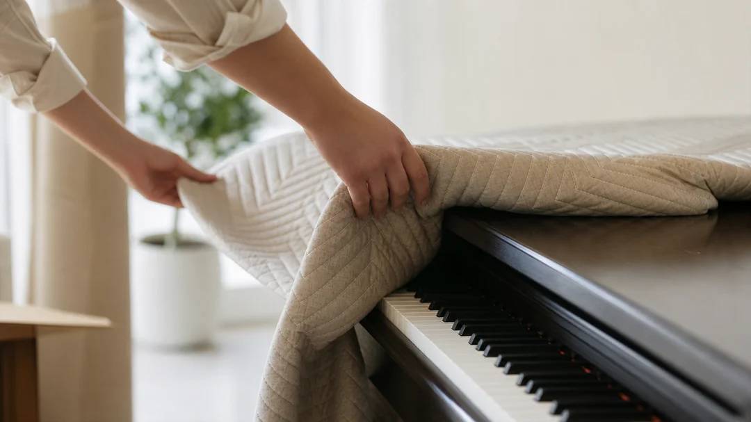 Piano placerat i en ny bostad